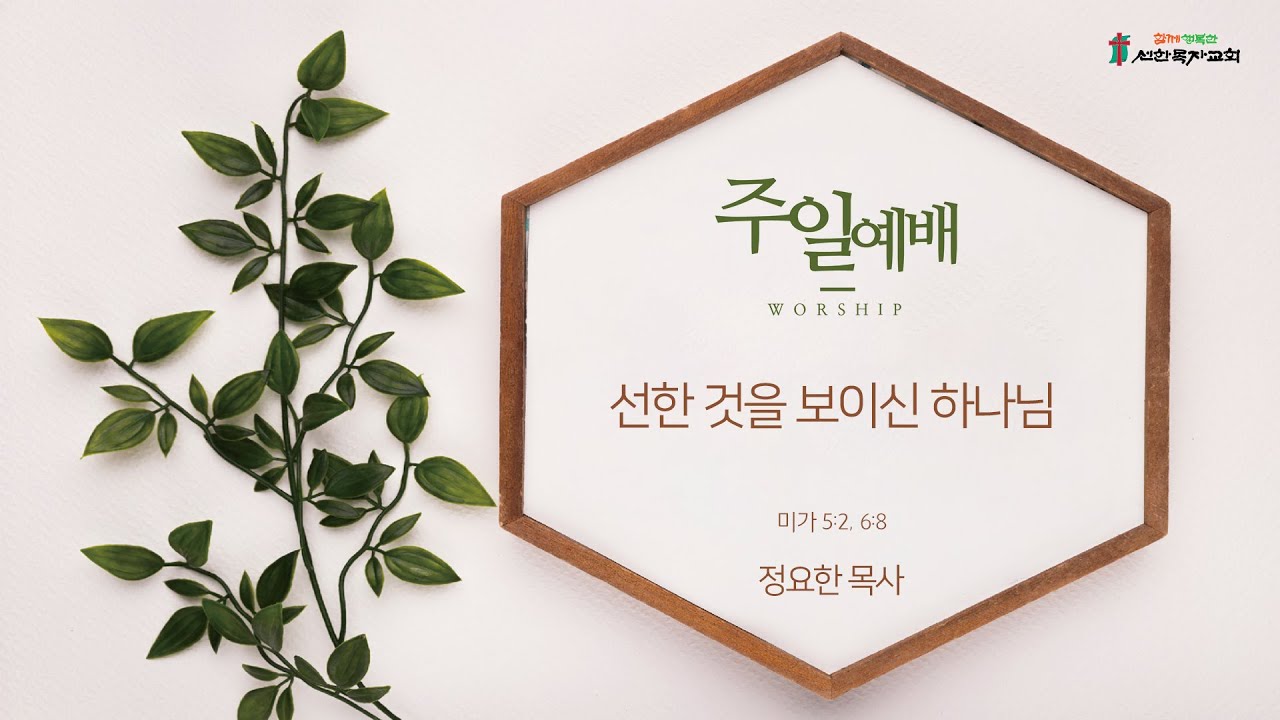 선한 것을 보이신 하나님 | 선한목자교회 | 정요한목사 | 25-10-19