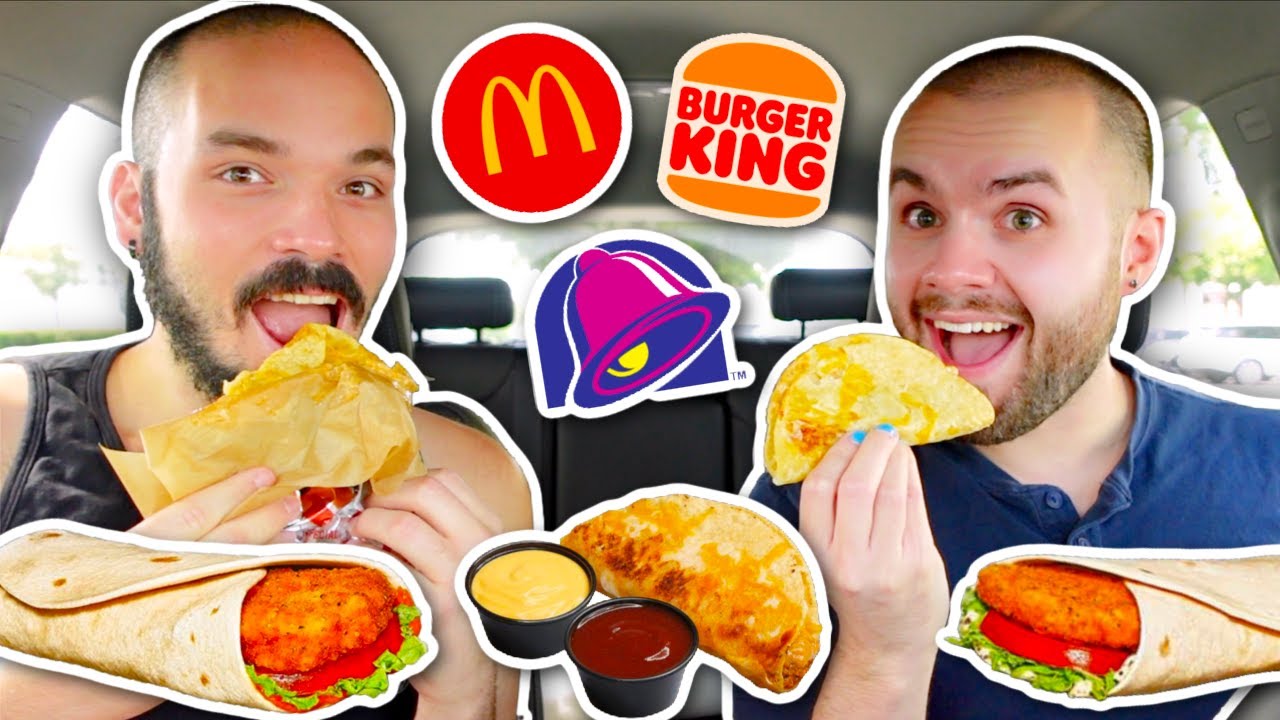 Trying ALL the NEW Fast Food Items! Burger King Wraps, Dipping Taco Bell + MORE Review!