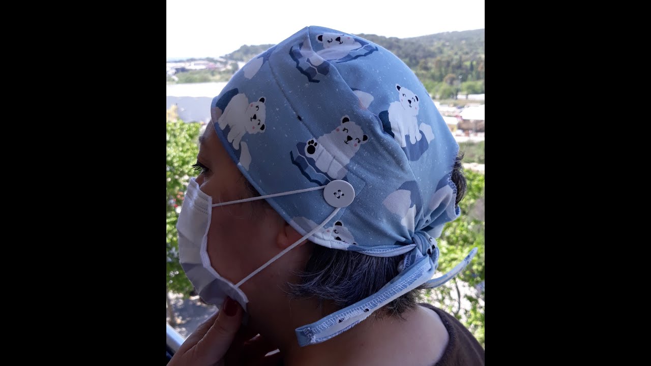GORRO PARA SANITARIOS : Con pieza interior toalla/rizo para sudor  DIY*/ (superfácil).