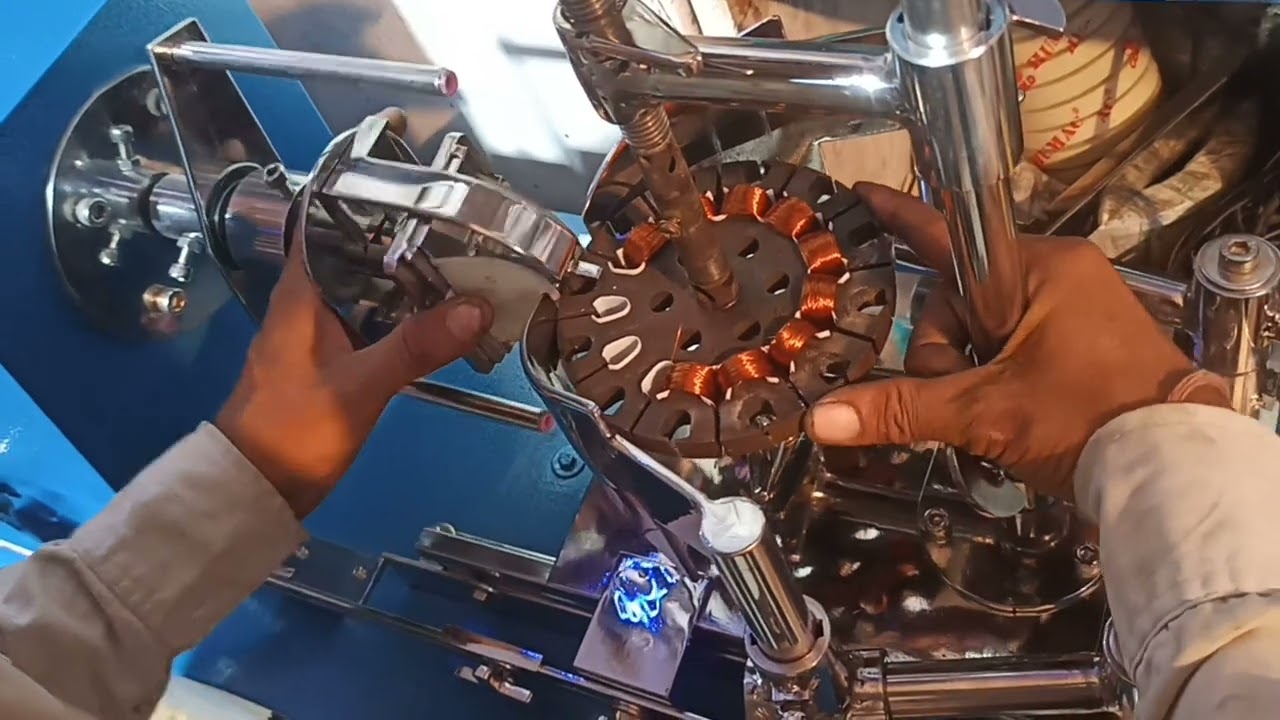 How to make ceiling fan coil winding machine, Home made winding machine   C model