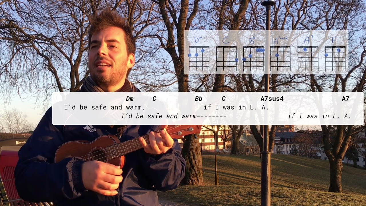 CALIFORNIA DREAMIN' ukulele tutorial FREE DOC! The Mamas & the Papas (dreaming)