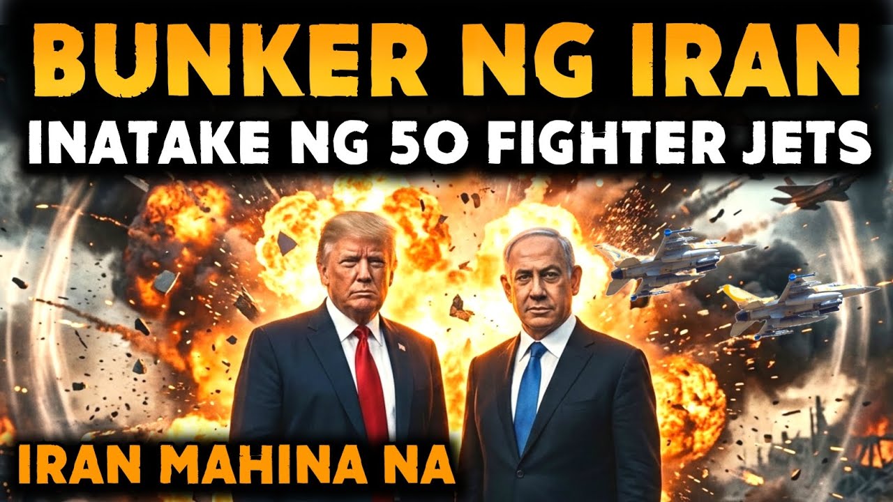 IRAN UNDERGROUND BUNKER BINUTAS NG 50 FIGHTER NG AMERIKA AT ISRAEL