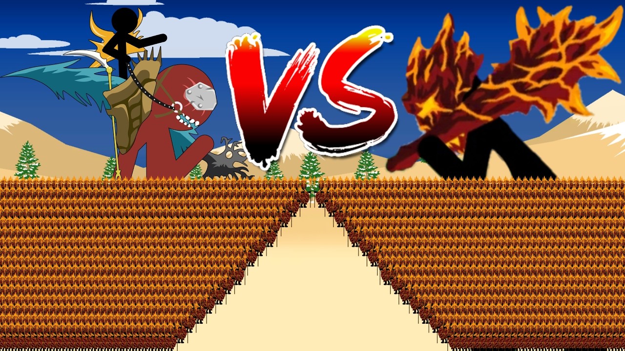 STICK WAR LEGACY | Army 9999 Kai Raider VS Army 9999 Giant Lava🔥EPIC BATTLE