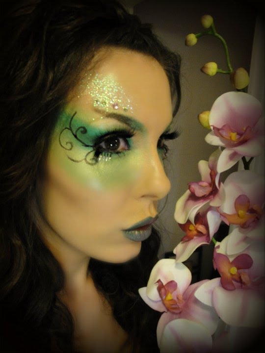 Green Garden Fairy Makeup Look (Halloween)