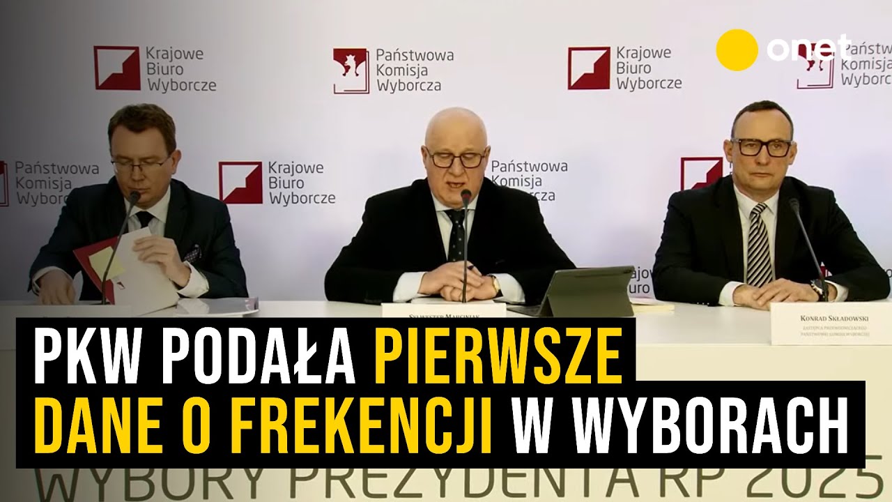 Konferencja prasowa PKW. Tak wyglądają pierwsze dane o frekwencji