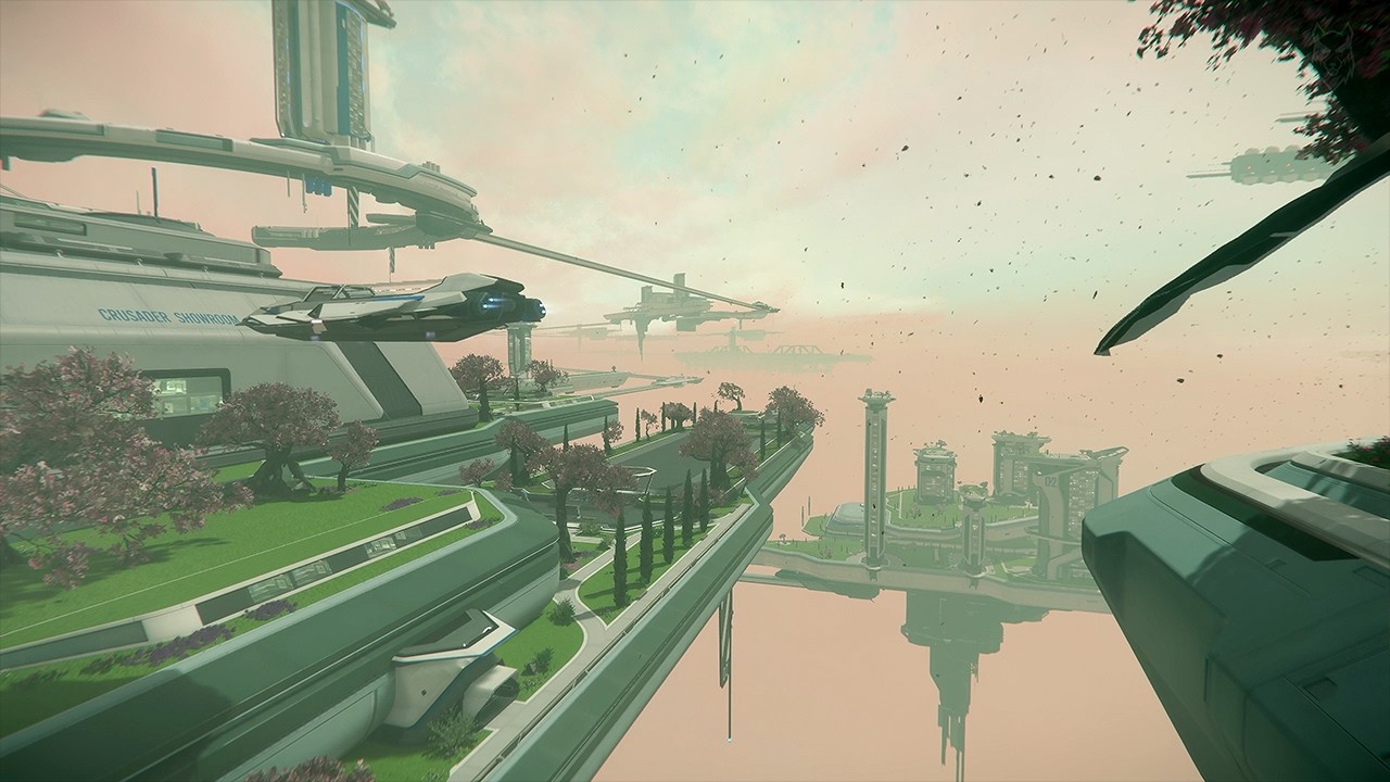 Star Citizen Ambience | Orison Cloud City | Heavy Rain & Distant Thunder