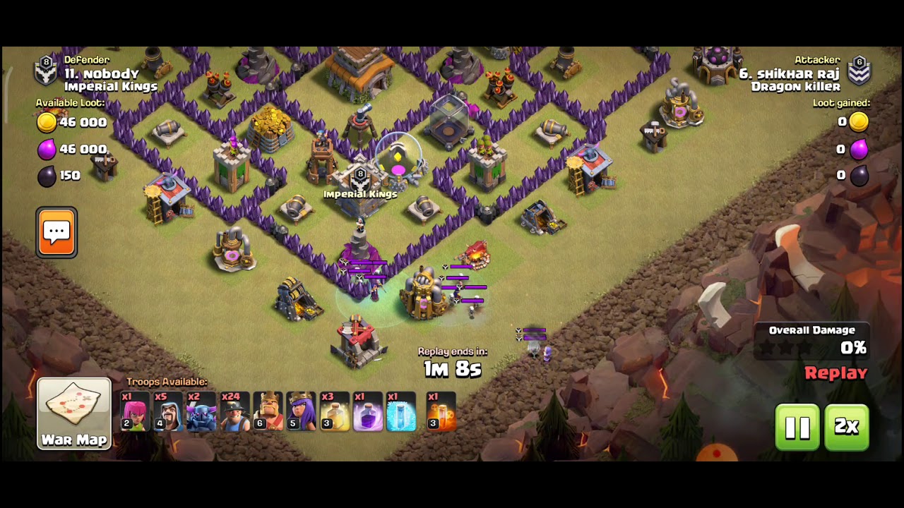 Funny attack by opponent in war|||By only CC Troops