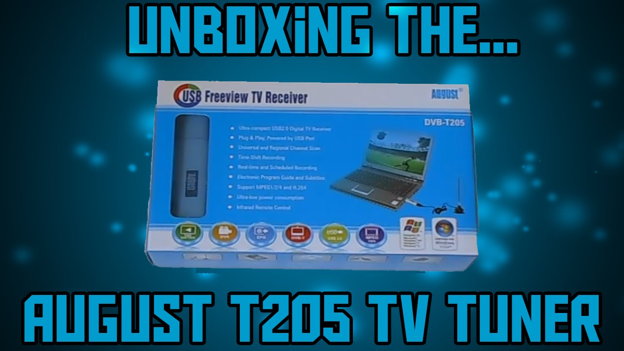 August DVB-T205 USB TV Tuner unboxing