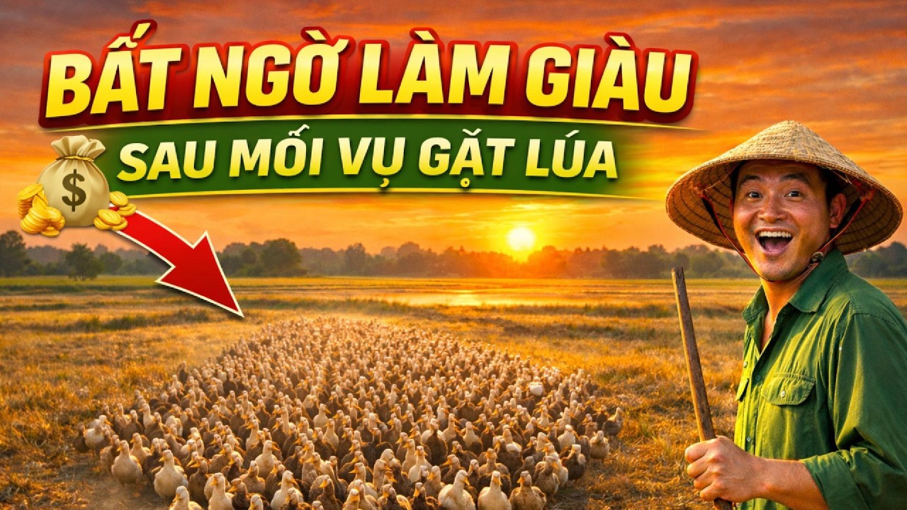 Kiếm Hàng Chục Triệu Sau Vụ Gặt Lúa Với Mô Hình Nuôi Vịt Thả Đồng