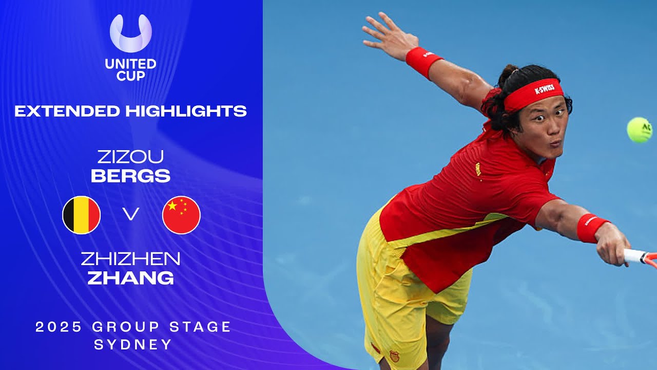 Zizou Bergs v Zhizhen Zhang Extended Highlights | United Cup 2026 Group B