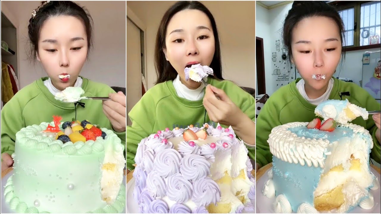 ASMR - #5 || *1431922560* WHOLE CREAMY CAKE EATING
