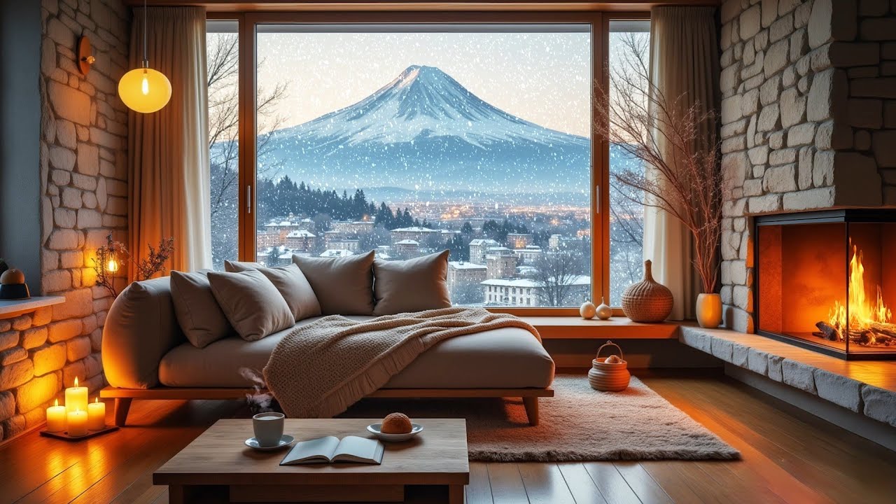 Warm Piano Jazz Instrumental ☕ Cozy & Relaxing Winter Atmosphere for Work & Studying