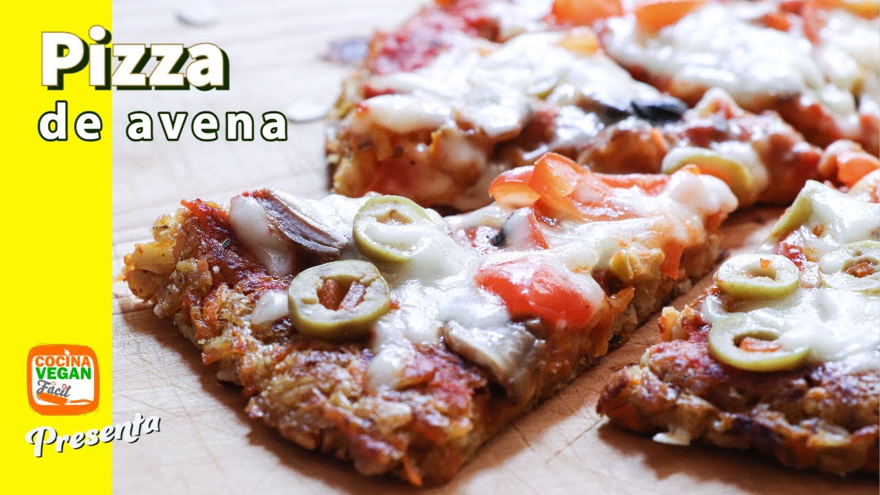 Pizza de avena, en sartén, sin harina.¡Menos calorías, mismo sabor! - Cocina Vegan Fácil