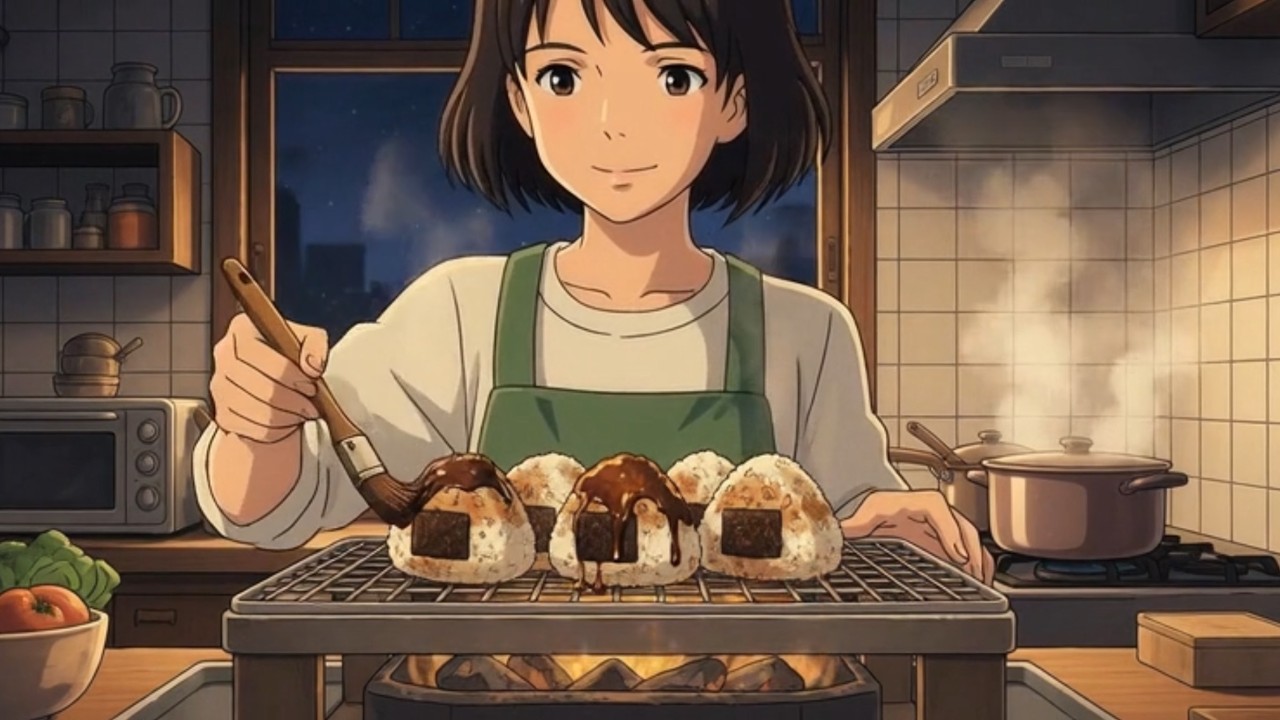 Cozy After Work VLOG: Cooking Onigiri & Pasta in Ghibli Style 🍙🍝