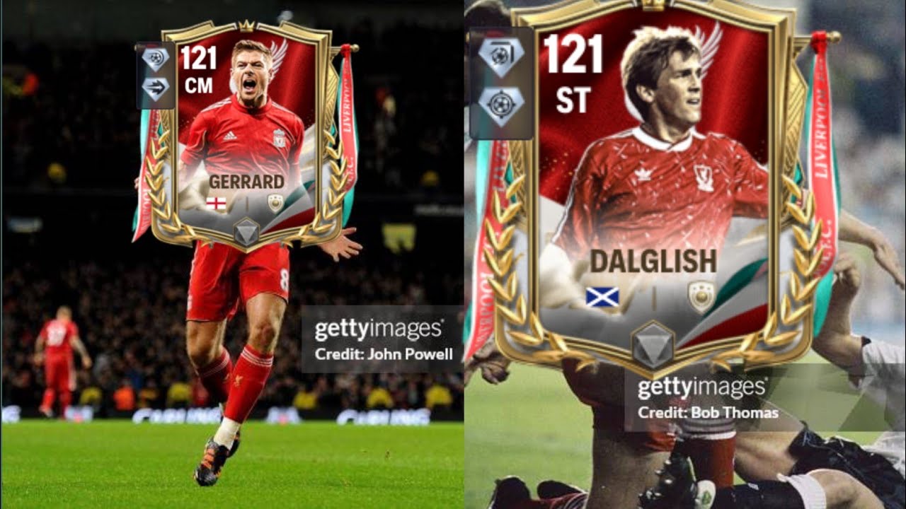 Original images of Liverpool Champions FC Mobile cards 