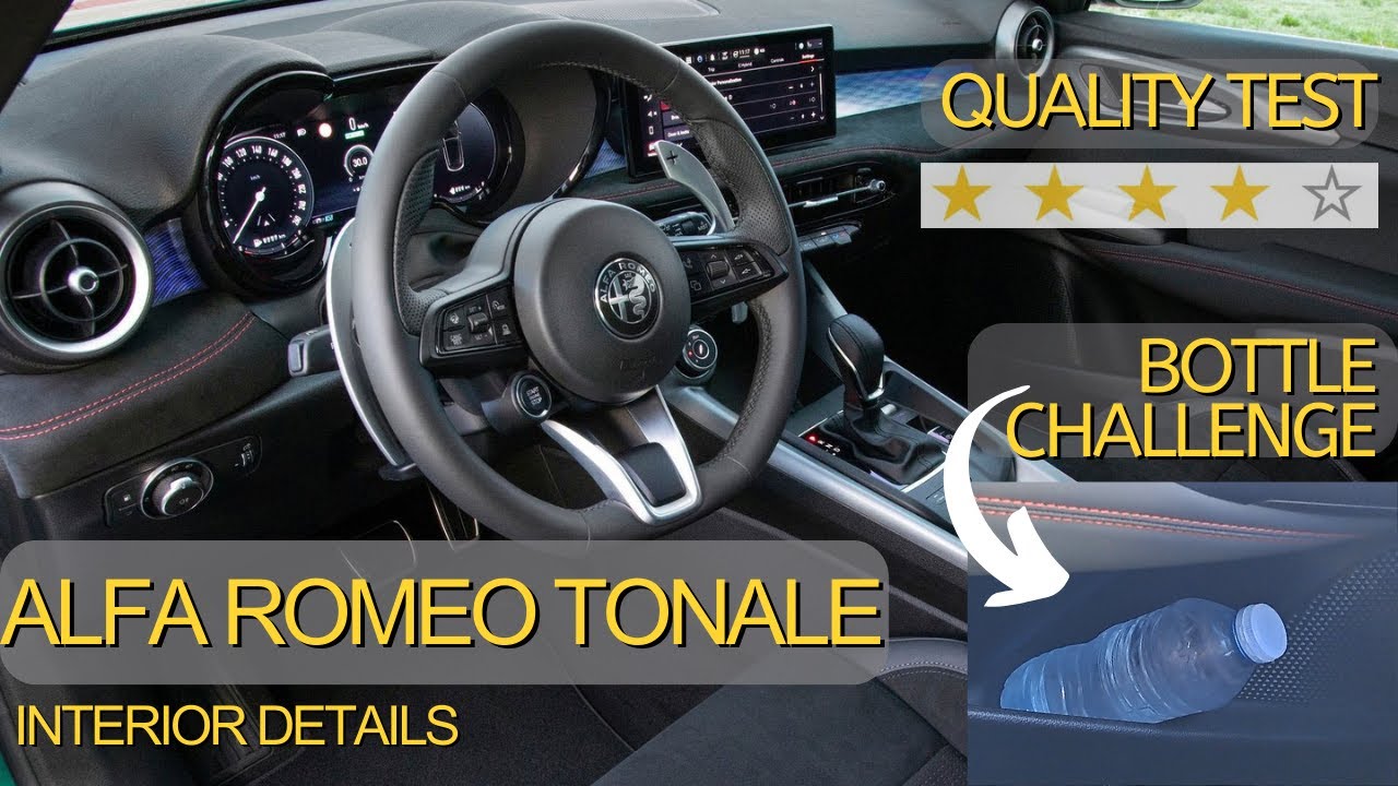 Alfa Romeo Tonale (2023) | Interior Details, Quality Test and Bottle Challenge