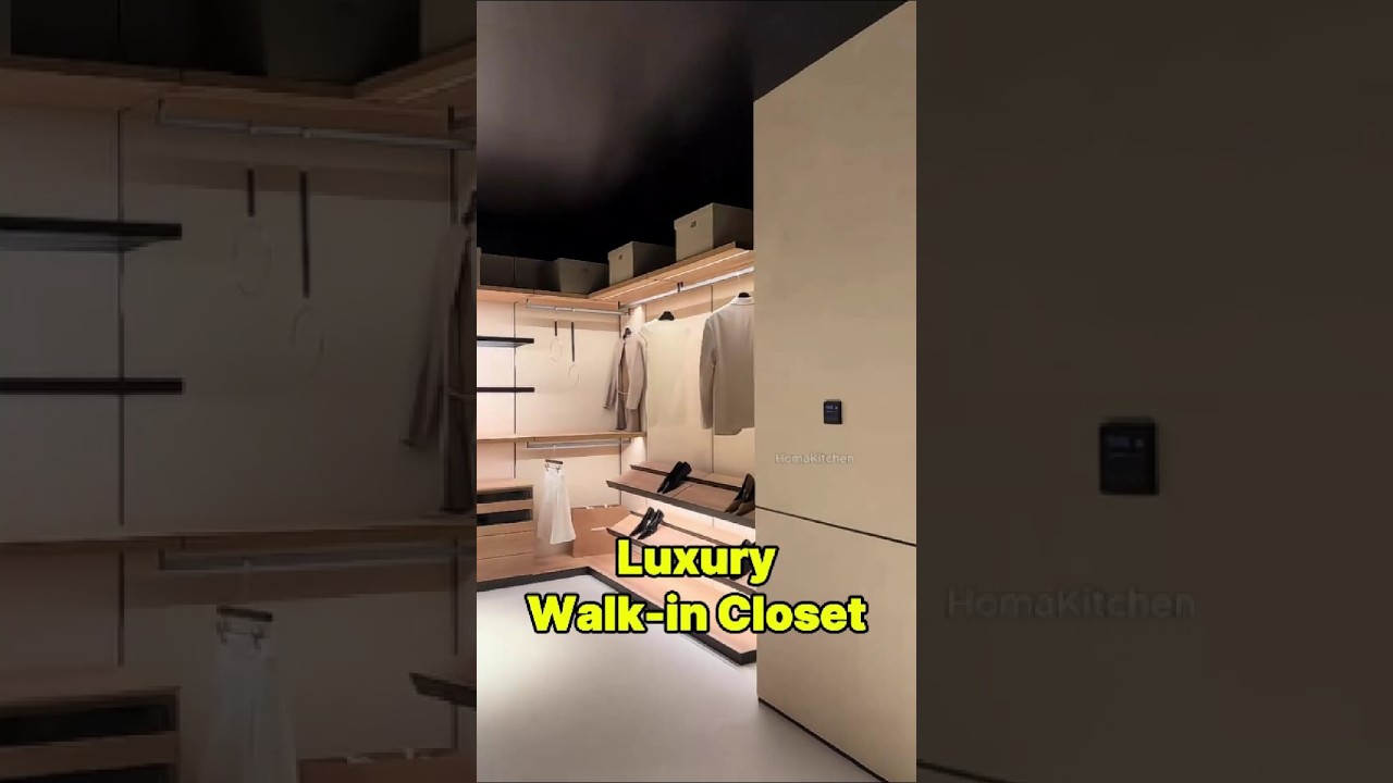 Luxury Walk-in Closet#kitchendesign #customcabinets #kitchenideas #kitchenhacks #smartkitchen