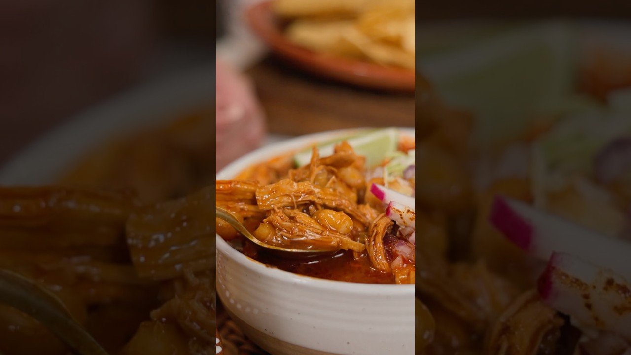 Pozole Rojo de Pollo Red Chicken Pozole #shorts