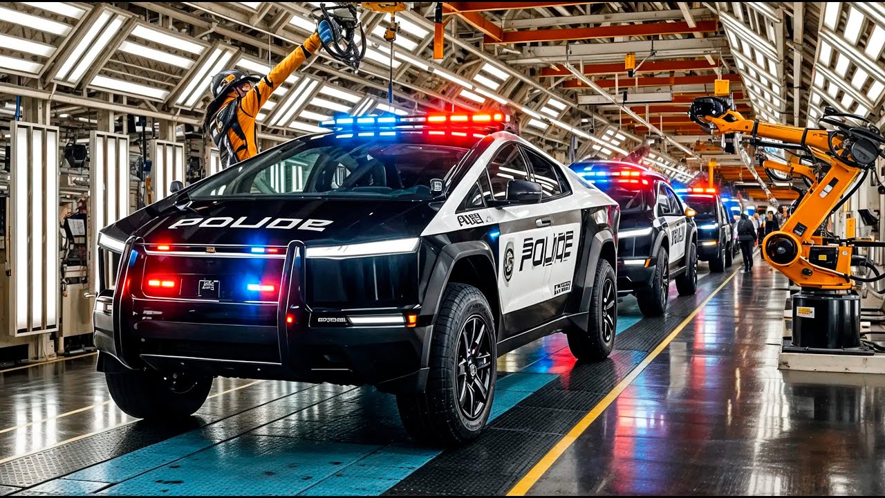 The New Tesla Cybertruck Police: How USA's Electric Patrol Beast Is Made