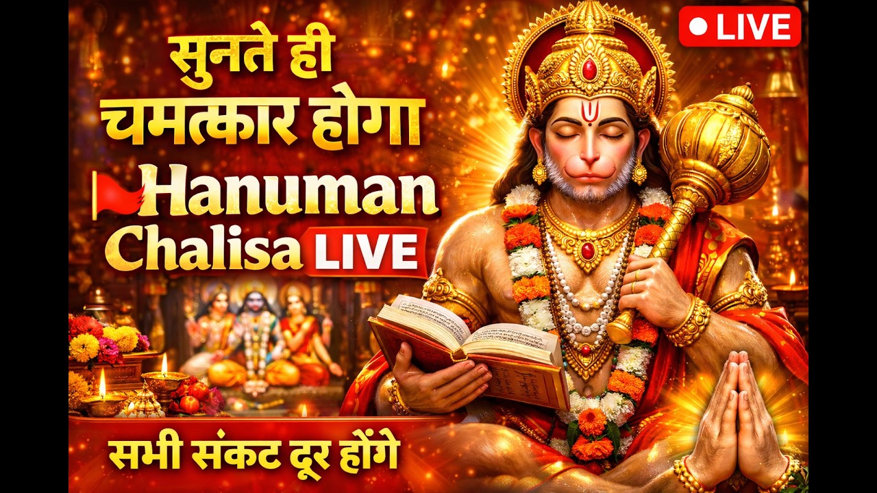 सुनते ही चमत्कार होगा 🚩 Hanuman Chalisa LIVE | सभी संकट दूर होंगे