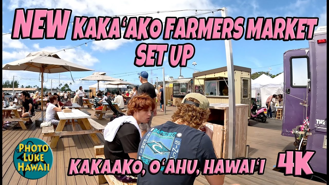 New Kakaako Farmers Market Set Up 4K60 April 29, 2023 Oahu Hawaii