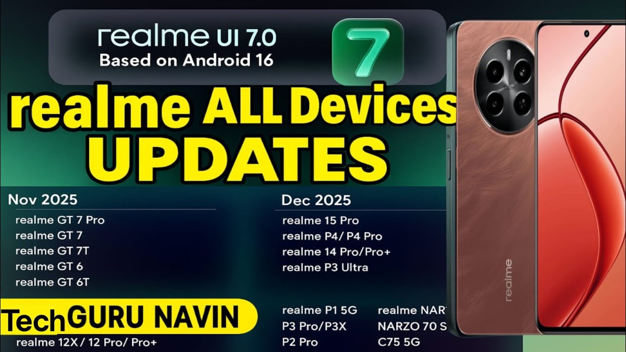 Realme UI 7.0 Update 🔥 | Realme P1 5G Mein Kab Milega Update? | Full List of Eligible Devices