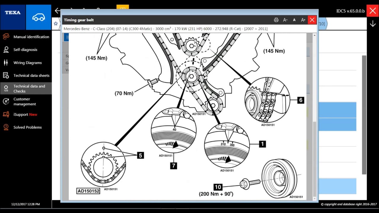 TEXA diagnostic tool - Mercedes Benz coverage