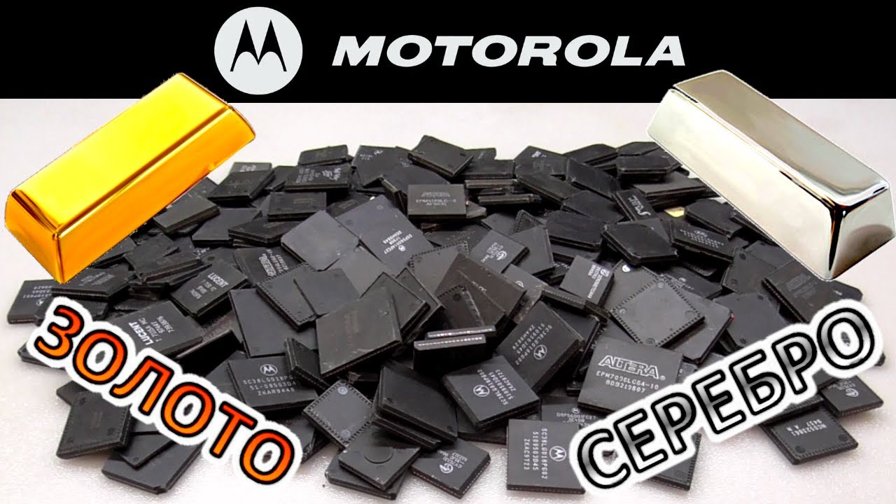 Золото из МотоЧипов! Сколько золота содержат чипы моторола. Процесс извлечения золота.