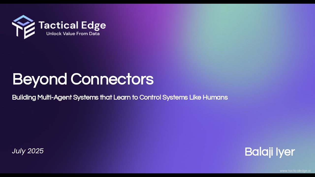 Beyond Connectors: Building Multi-Agent Systems that Learn to Control Systems Like Humans on AWS