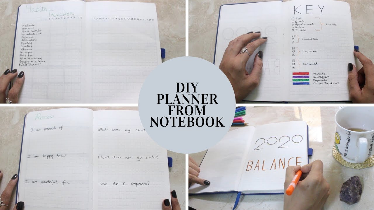 DIY planner 2020 | DIY planner from notebook | DIY planner India | Bullet journal 2020 | Planner2020