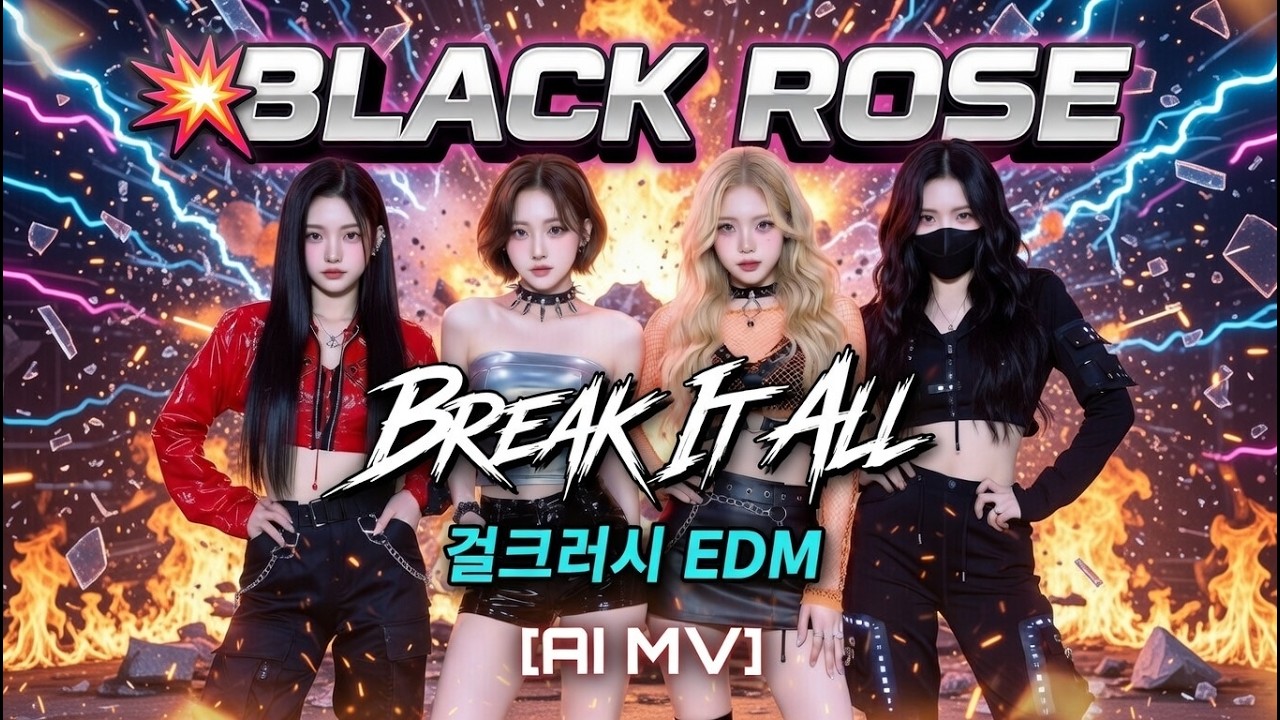 다 부셔💥 BLACK ROSE - Break It All | 걸크러시 EDM [AI MV]