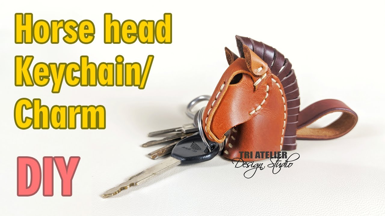 How to make an AWESOME DIY leather keychain for beginners | Leather craft