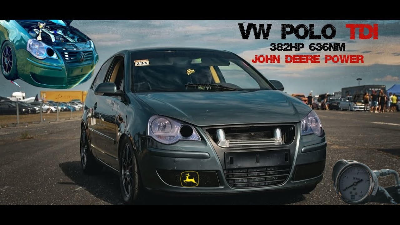 #VW POLO TDI PD 382HP 636NM #BIG TURBO #TRACTOR JOHN DEERE @ #DRAGRACING #CZ-#SK TURBODIESEL