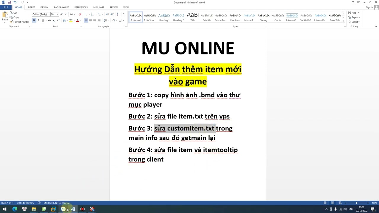 Thêm item ( quần áo tay chân mũ ) mới vào game Mu Online