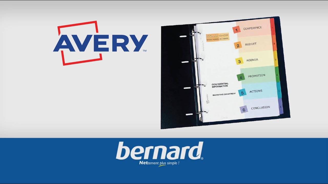 Intercalaire Ready Index AVERY - Bernard