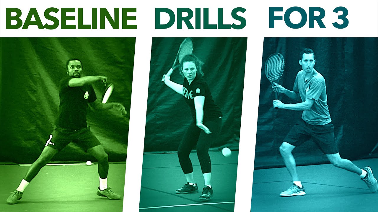 TRIPLE THREAT: 3 Tennis Baseline Drills for 3 Players