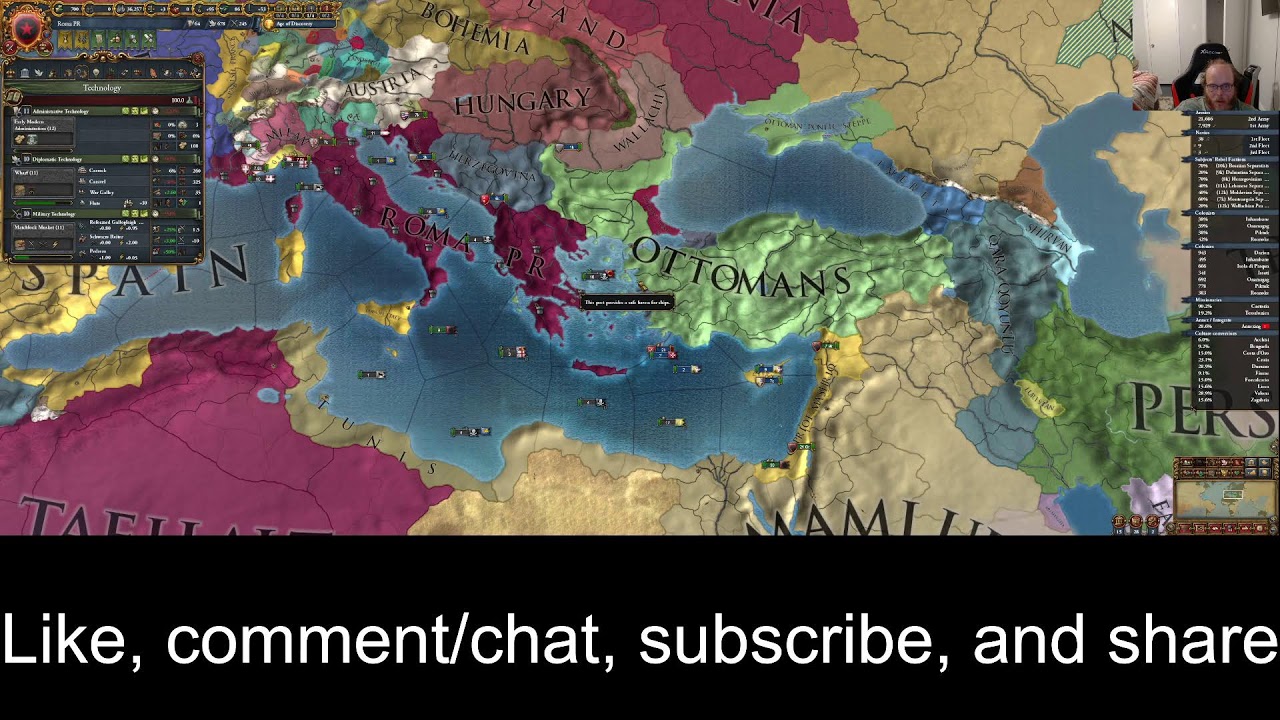 Roma People's Republic Custom Nation into Italy into Rome EU4 & reading Liber LXV Ch1
