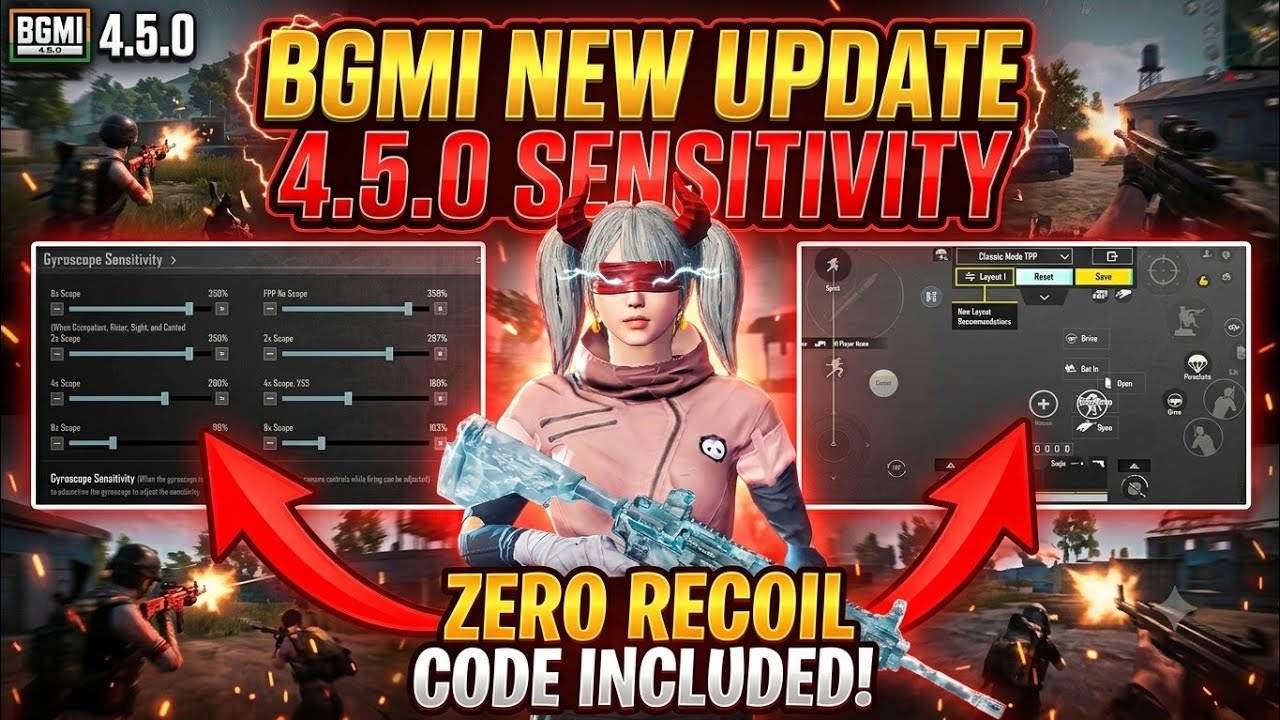 🔥Bgmi Sensitivity Settings 2026 Zero Recoil Sensitivity Code in Bgmi/Pubg | Bgmi 4.5 Sensitivity