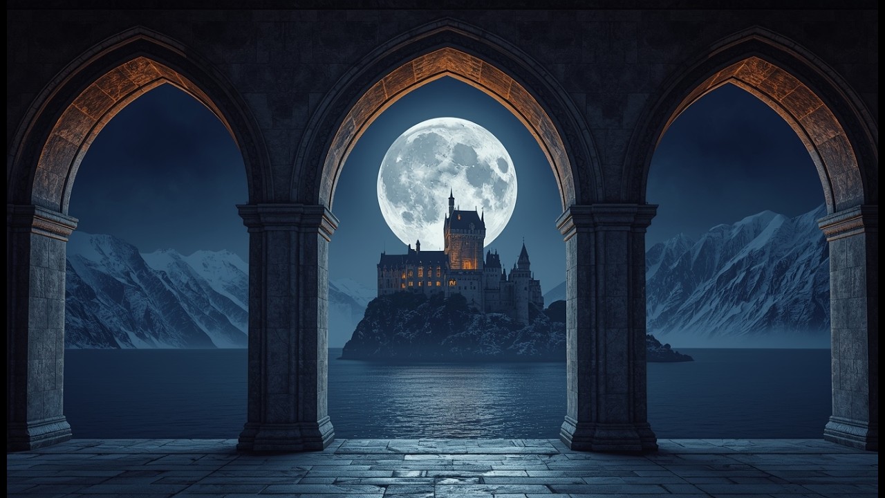 The Silent Window at Night | Giant Moon Piano for Deep Focus & Stillness 🌕