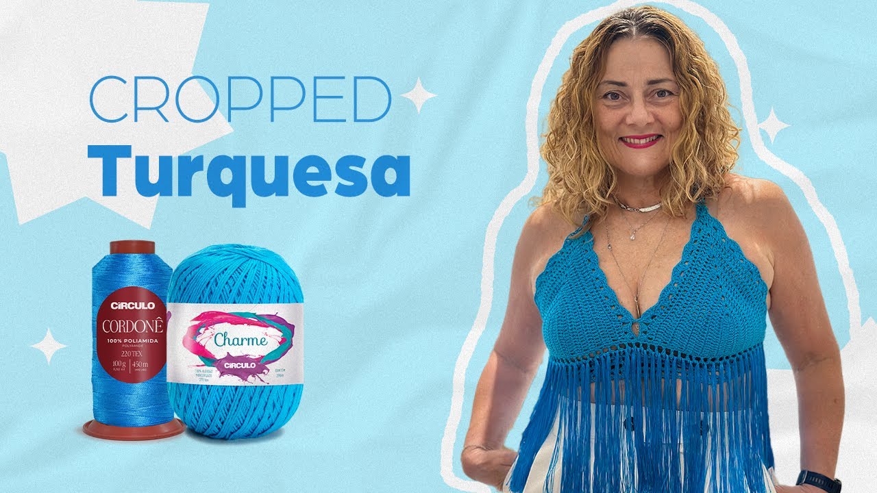 Cropped turquesa de Charme + Cordonê! Com Renata Vieira