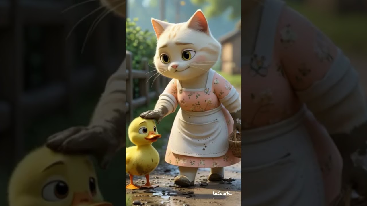 Ibu Kucing dan Tuity Si Bebek Kecil 