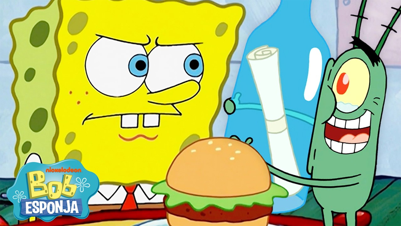 Bob Esponja | 35 minutos no Siri Cascudo com o Plankton 🦠🍔 | Bob Esponja em Português