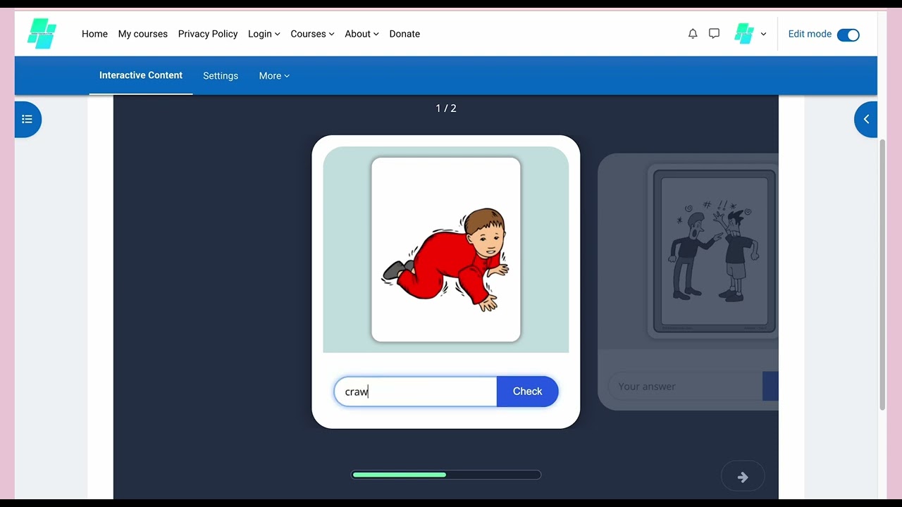 H5P - Moodle Flashcards