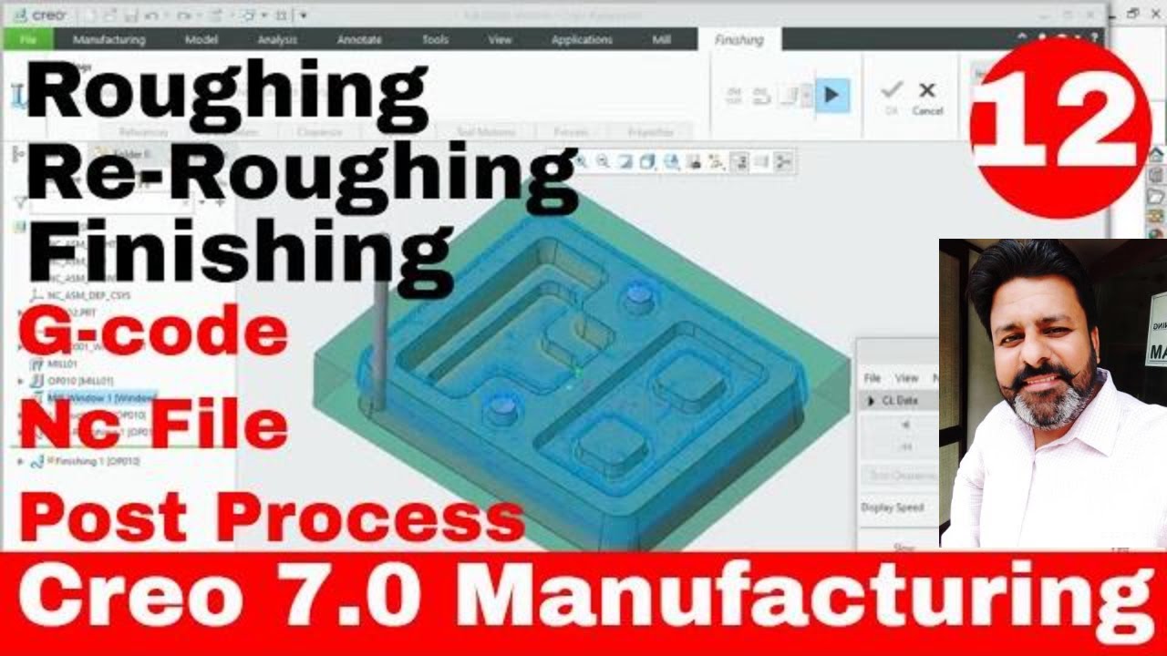 Как создать программу ЧПУ VMC в Creo 7.0 Manufacturing | Creo manufacturing