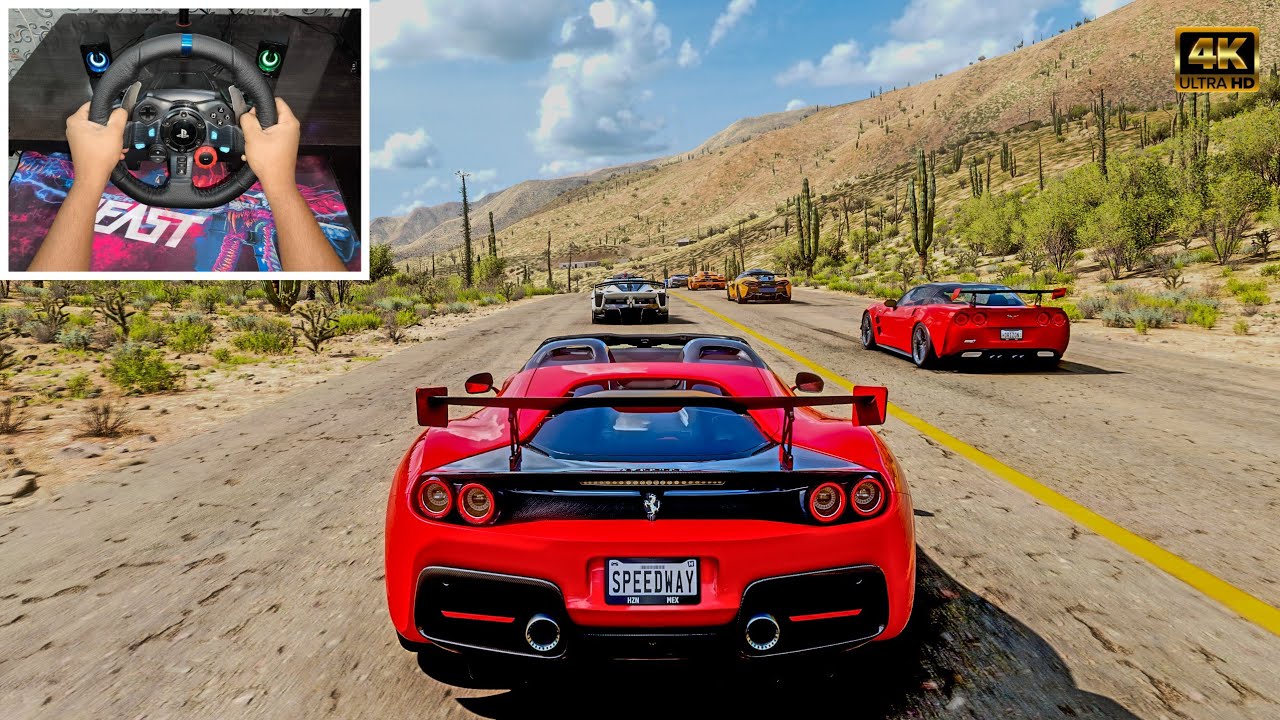 1418HP Ferrari J50 vs Hypercars! 😱 | Forza Horizon 5 Logitech G29 Gameplay