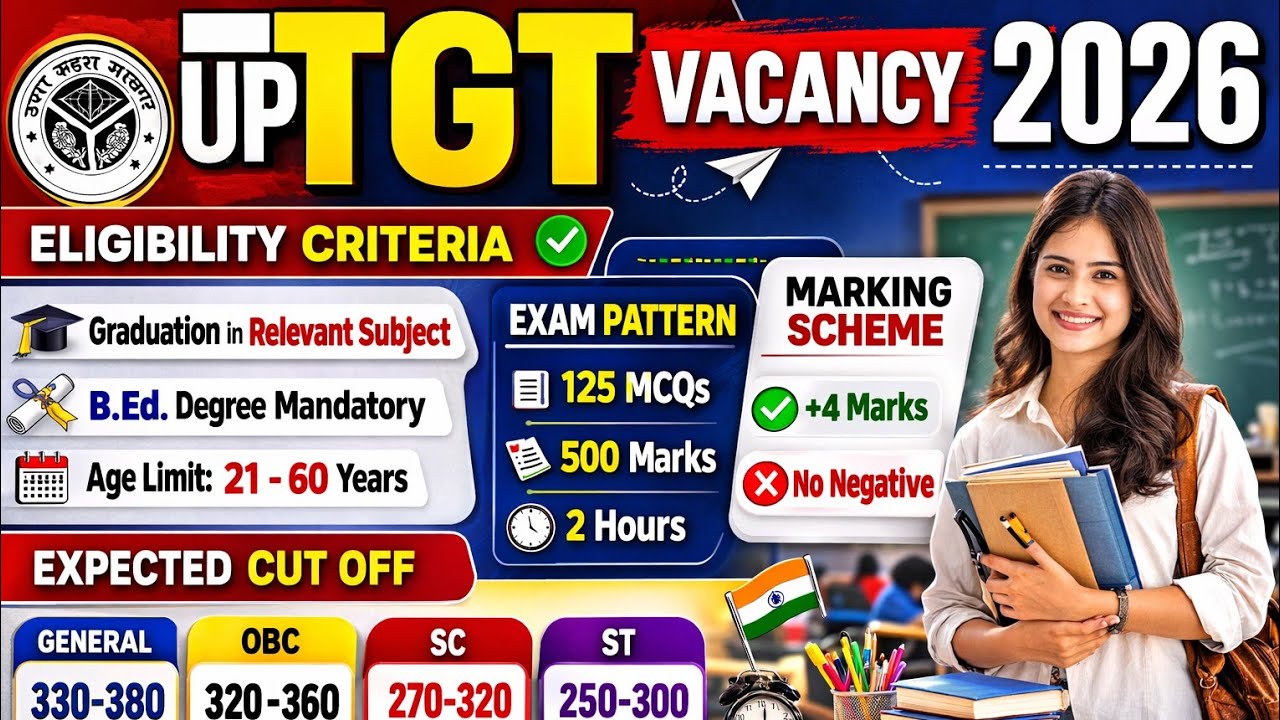 UpTgt - 2026 vacancy l Eligibility criteria, Exam pattern, cut off,Syllabus,Complete Information ✅