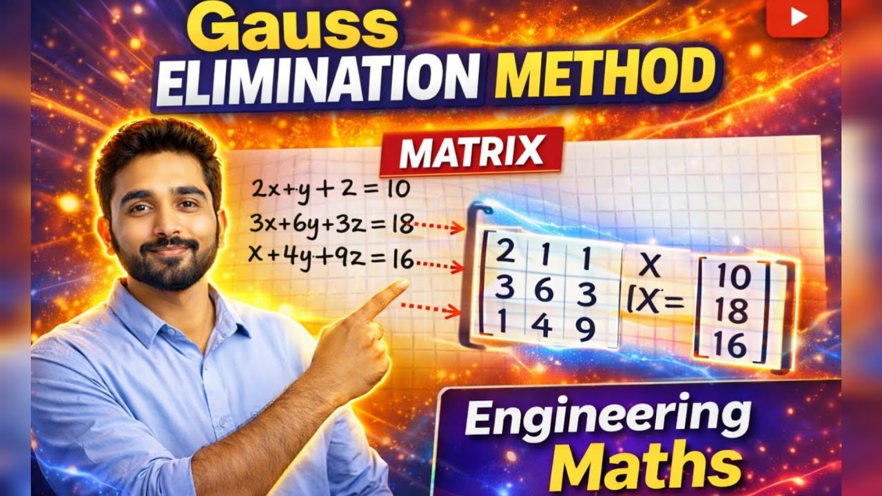 Gauss elimination matrix method | how to solve gauss elimination method in hindi.