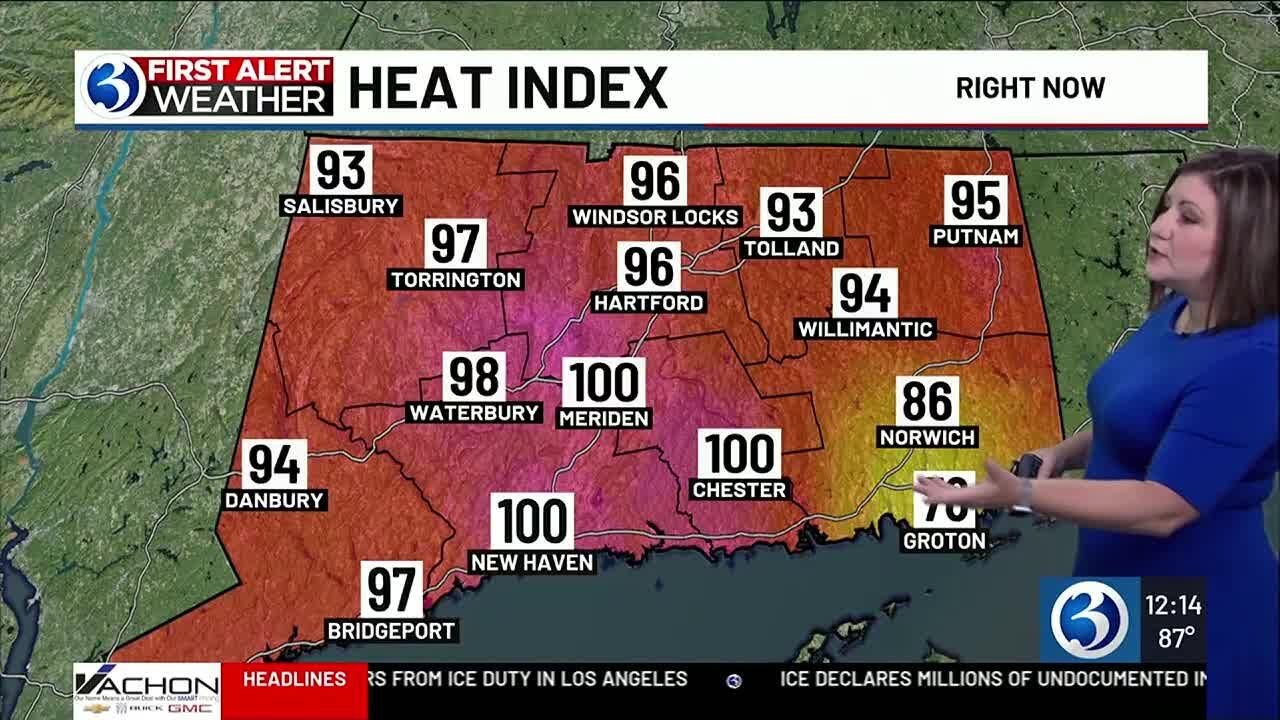 FORECAST: Heat index 95-100 today
