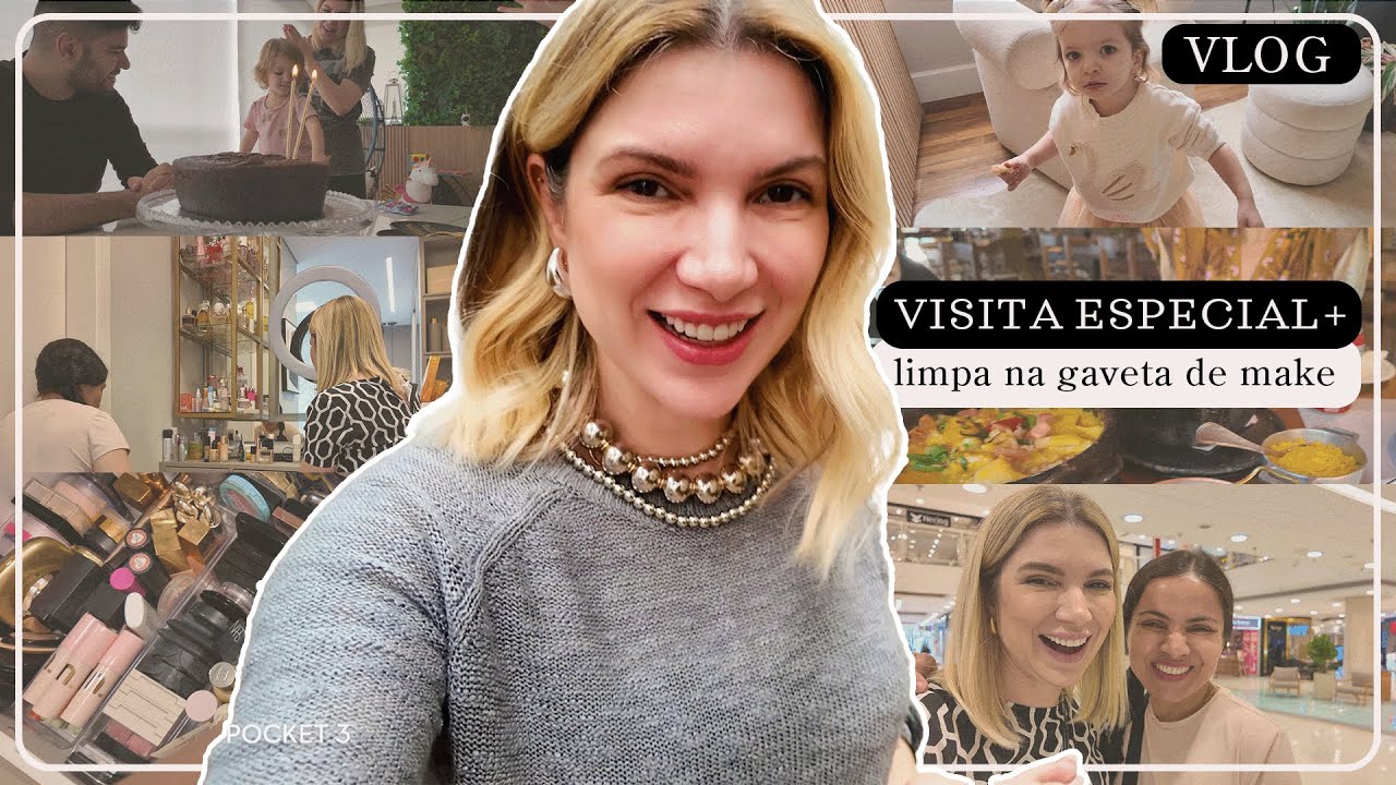 Vlogão - Rotina, Arrumando a Penteadeira e Visita em Casa!