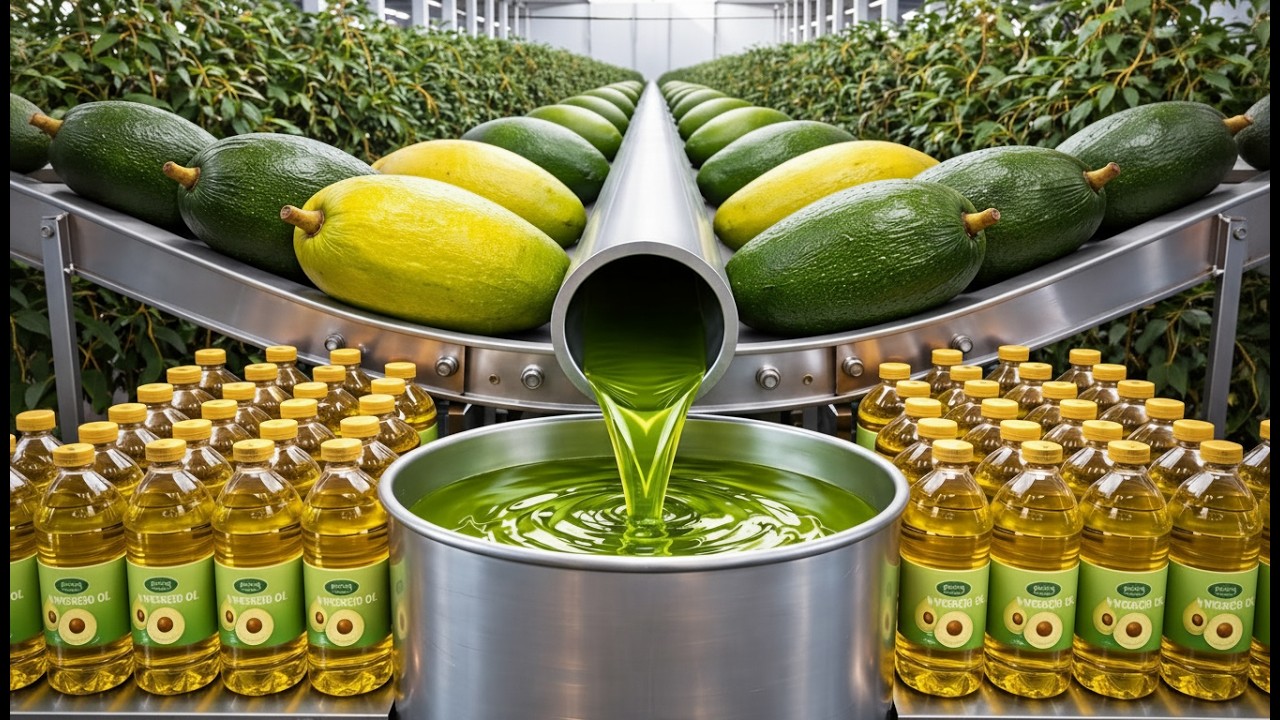 Inside the largest avocado factory: From avocado harvesting to cooking oil (The entire process)
